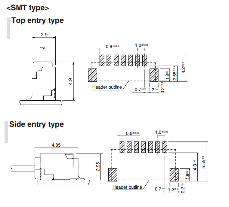CXT – Từ ý tưởng đến sản phẩm - BM06B-SRSS-TB CONN HEADER SMD 6POS 1MM