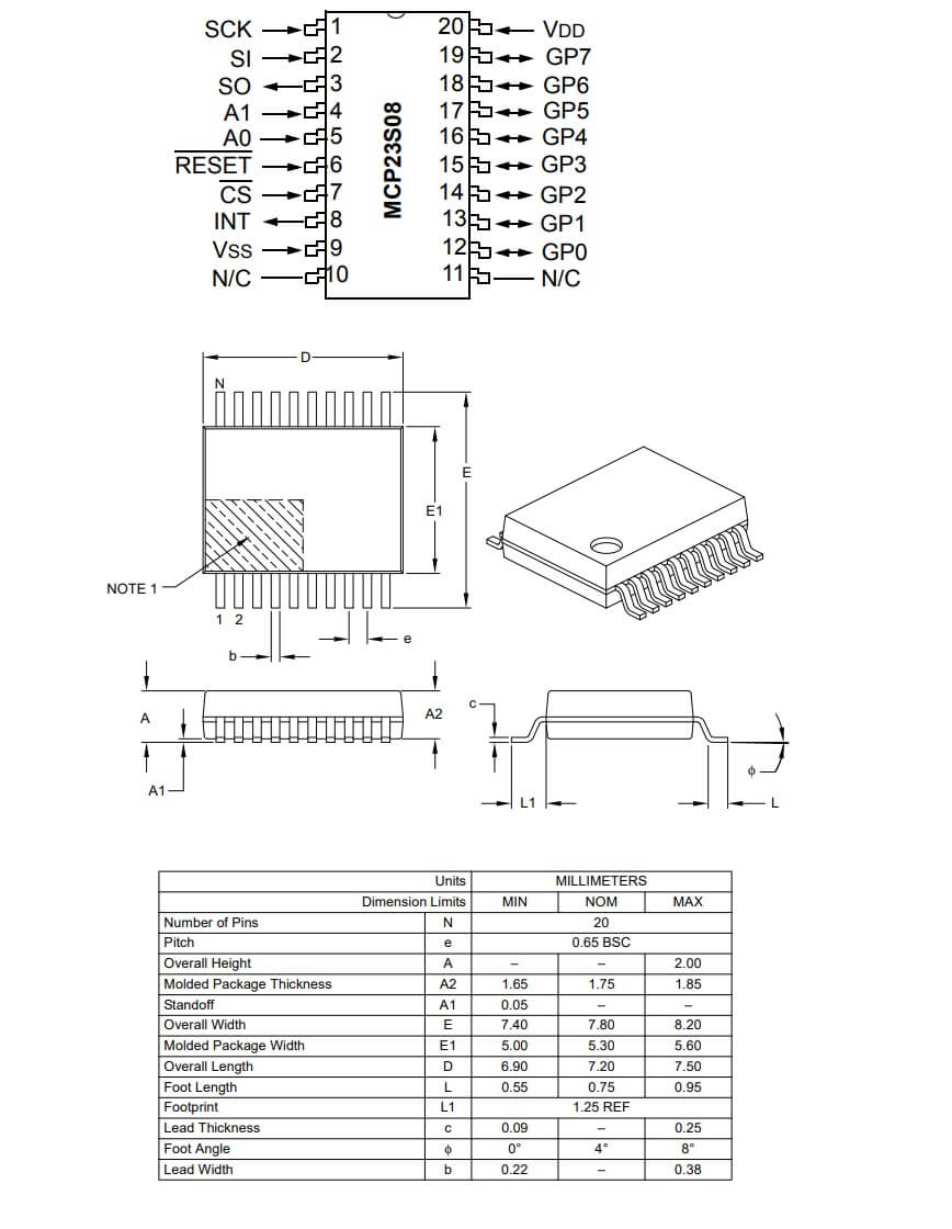 Module MCP23008-E/P – Interface I2C 8 Bits, Boîtier PDIP18, Expanseur E/S Microchip